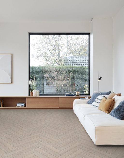 Vintage Chateau Herringbone - Winter Oak Laminate Flooring