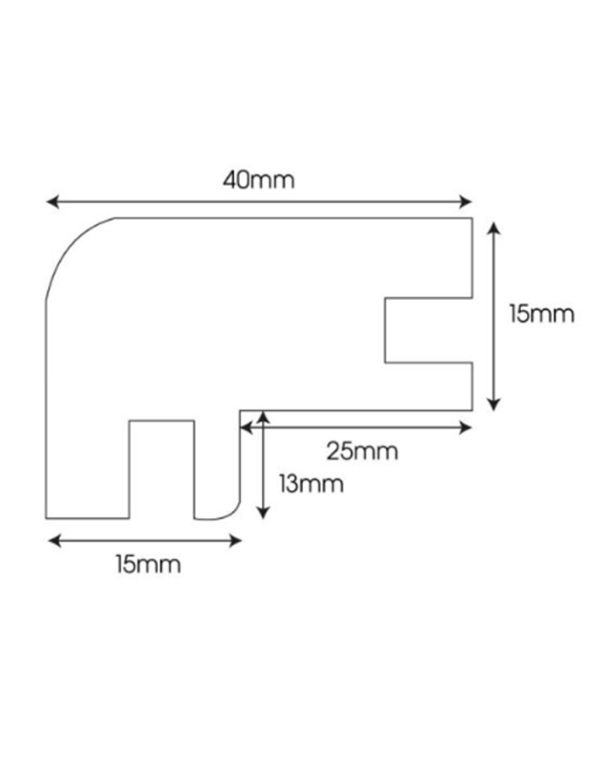 WS3 Solid Oak Flush-Fit Nosing