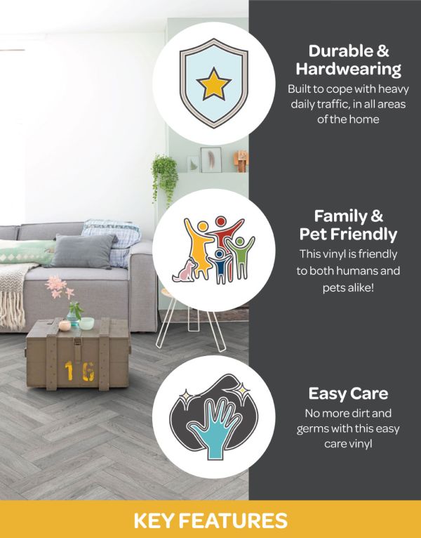 Moderna - Dove Oak Herringbone