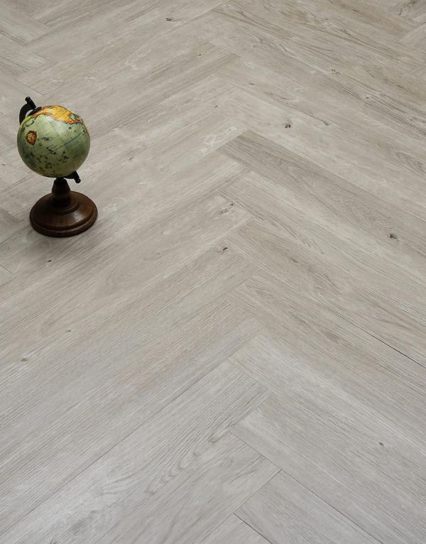 Herringbone - Light Grey Oak LVT Flooring